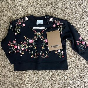 Burberry kids, black unicorn sweater 12m.